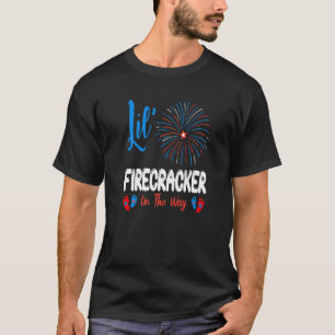 Lil' Firecracker On The Way 4th Of July Pregnancy T-Shirt