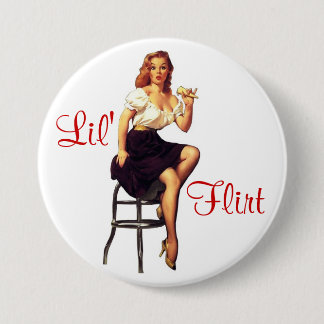Lil' Flirt Pin-Up 3 Inch Round Button