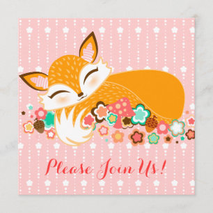Lil Foxie Cub - Custom Baby Shower Invitations