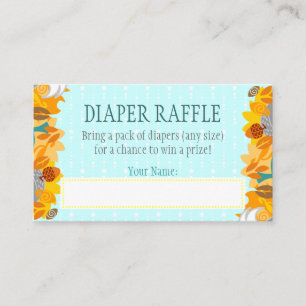 Lil Foxie Cub - Diaper Raffle Ticket Enclosure Card