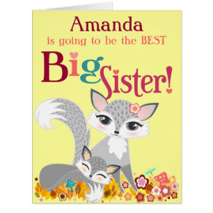 Lil Foxies Big Sister - Custom BIG Card