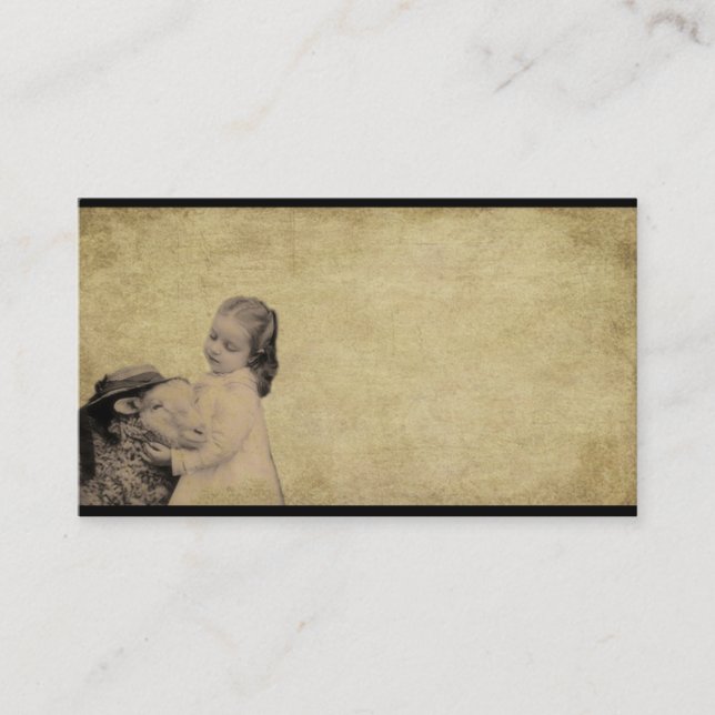 lil girl & lil lamb- prim biz cards (Front)