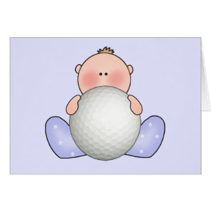 Lil Golf Baby Boy Blank Card
