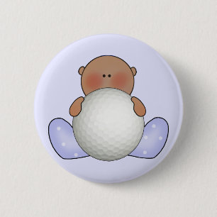 Lil Golf Baby Boy- Ethnic 2 Inch Round Button
