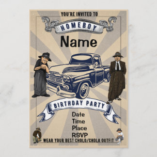 Lil Homies Chicanas Party Invitation 90s Theme