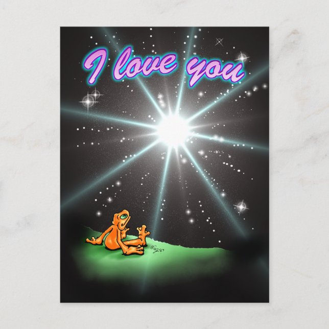 Lil Illow Orange - Je vous aime ma carte postale é (Devant)