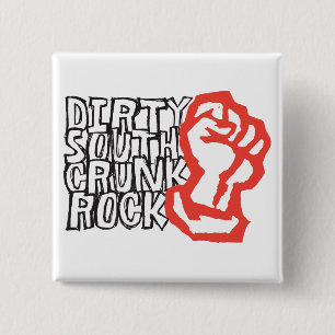 Lil Jon "Dirty South Fist" Red 2 Inch Square Button