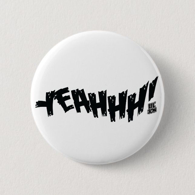 Lil Jon "Yeeeah!" Black 2 Inch Round Button (Front)