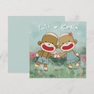 Lil & Kona Holding Hands Thank You Card
