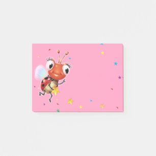 Lil Ladybug pink Post-it note block
