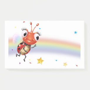 Lil Ladybug Rainbow wide Post-it note block