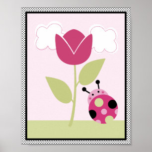 Lil Ladybug with Polka Dots #1 Nursery Art Poster