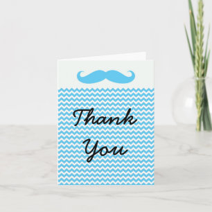 Lil Litle Man Mustache Carte de remerciements