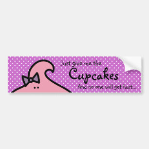Lil' Miss Cuppy Cake Hiding Bumper Sticker