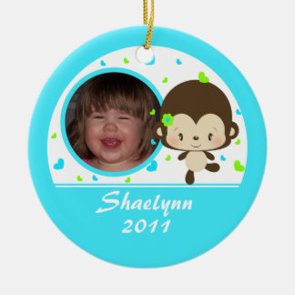 Lil Miss Monkey Custom Ornament