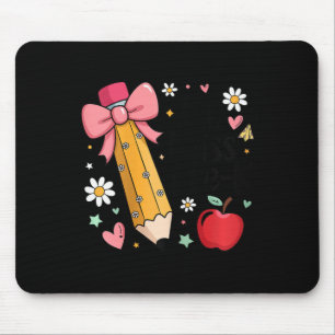 Lil Miss Pre-k Kids Girls Pencil Bow First Day Of Mouse Pad