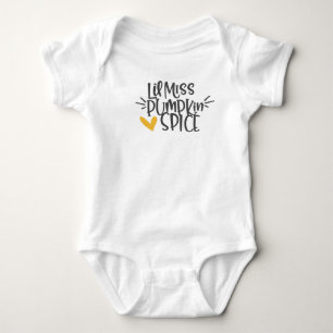 Lil Miss Pumkin Spice - Cute Thanksgiving Baby Bodysuit