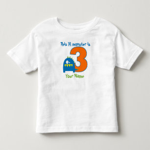 Lil Monster 3rd Birthday Personalized T-shirt