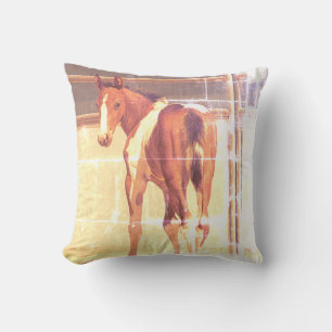 Lil Paint Foal Throw Pillow