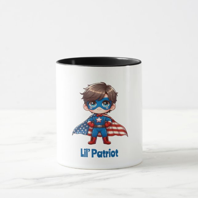 Lil’ Patriot – Cute Baby Bald Eagle Boys' Mug (Center)