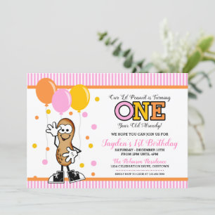 Lil Peanut ONE (fille) Invitation d'anniversaire