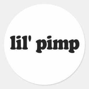 Lil pimp classic round sticker