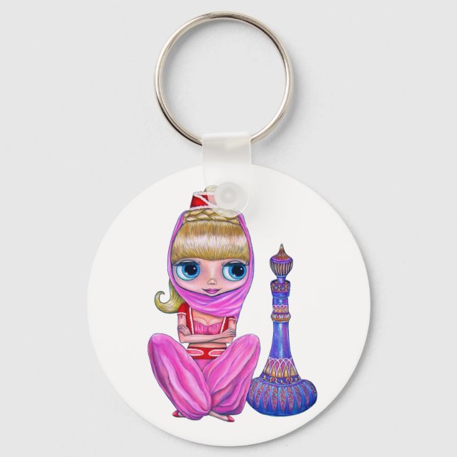 Lil' Pink Genie Keychain (Front)