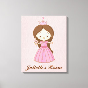 Li'l Princess Personalized Girls Room Canvas Print