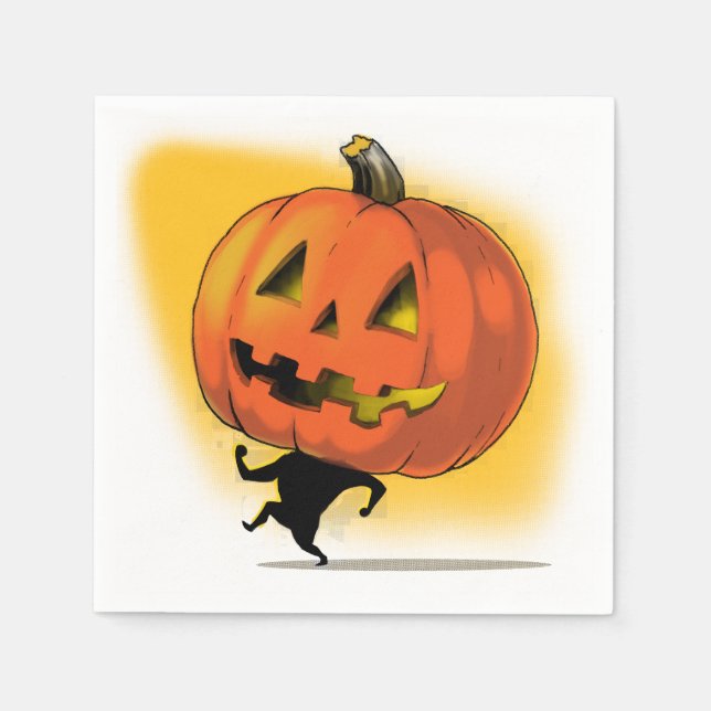 Lil' Pumpkin Head Napkin (Front)