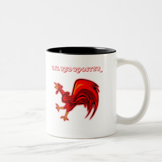 Lil Red Rooster Two-Tone Coffee Mug (Right)
