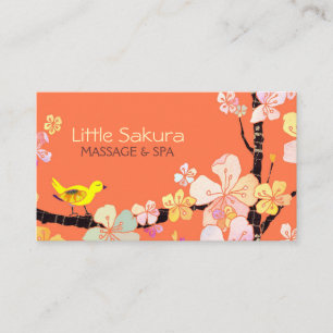 Lil Sakura Bird Massage + Spa Appointment Card