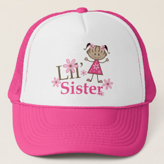 Lil Sister Ethnic Stick Figure Girl Trucker Hat