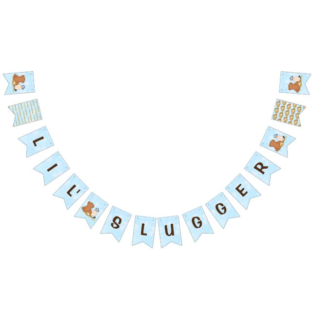 Lil' Slugger Baseball Themed Baby Shower Banner (All)