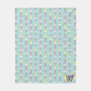 Lil Spring Corgi Pattern Fleece Blanket