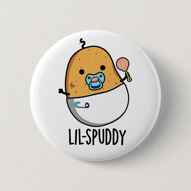 Lil-spuddy Funny Potato Pun  2 Inch Round Button (Front)
