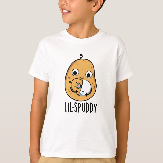 Lil Spuddy Funny Potato Pun  T-Shirt (Front)