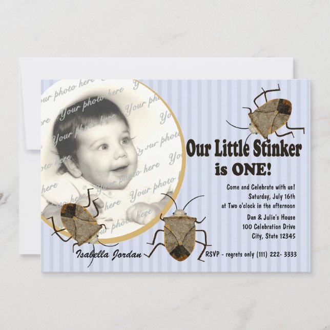 Lil Stinker 1st Birthday Invitation (Front)