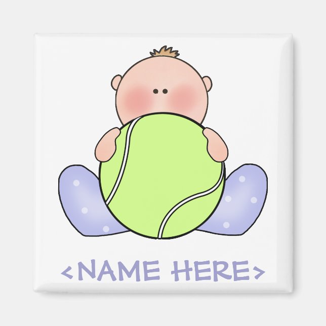 Lil Tennis Baby Boy Magnet (Front)