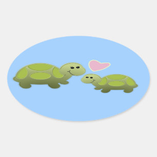Lil Turtle Oval Sticker