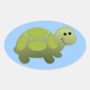 Lil Turtle Oval Sticker