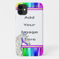 Lil Unicorn Spectral Rainbow Border (white mop)