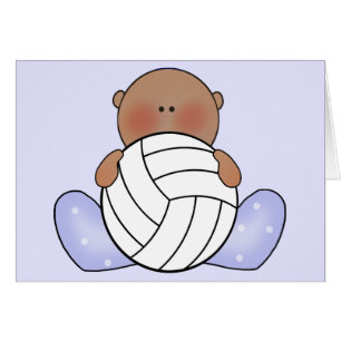 Lil Volleyball Baby Boy - Ethnic Blank Card