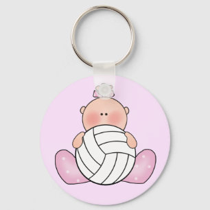 Lil Volleyball Girl Keychain