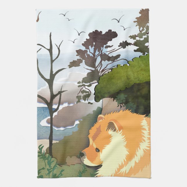 LIL WEATHER  Chow -Kitchen towel (Vertical)