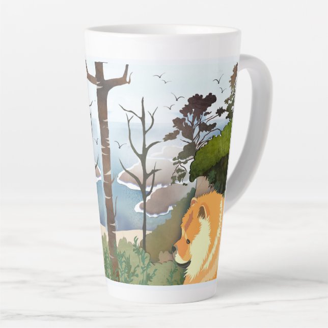 LIL WEATHER  Chow - Mug with design on both sides (Right Angle)