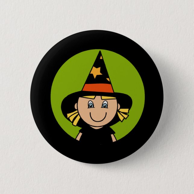 Lil' Witch 2 Inch Round Button (Front)