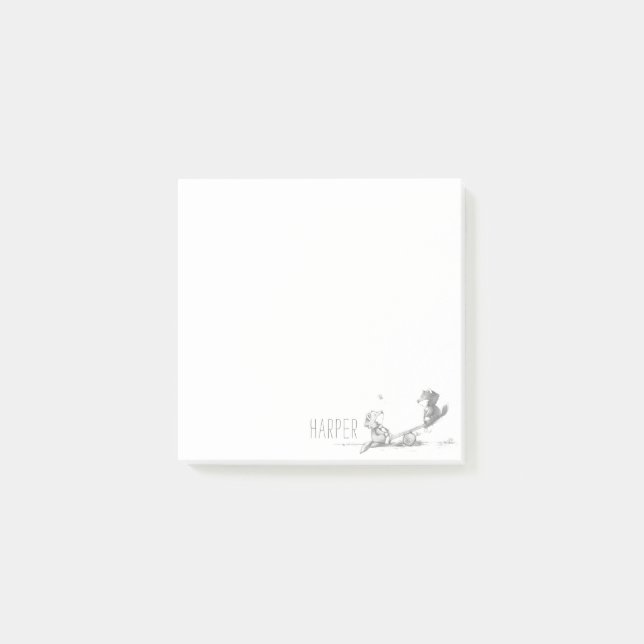 Lil Wolf See-Saw Post-it Notes (Front)