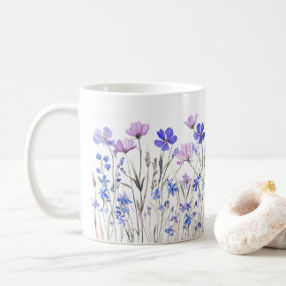 Lila Aquarell Flower meadow Coffee Mug