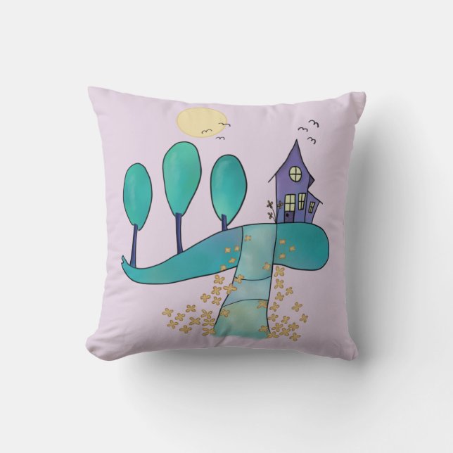 Lila Haus Throw Pillow (Front)