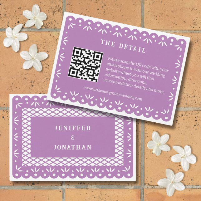 LILA MEXICAN PAPEL PICADO ENCLOUSURE CARD (Creator Uploaded)